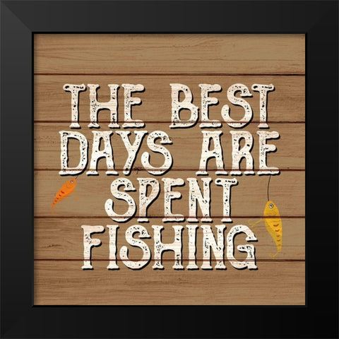 Spent Fishing Black Modern Wood Framed Art Print by Allen, Kimberly
