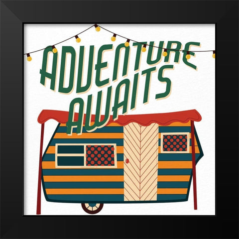 Happy Camper 2 Black Modern Wood Framed Art Print by Allen, Kimberly