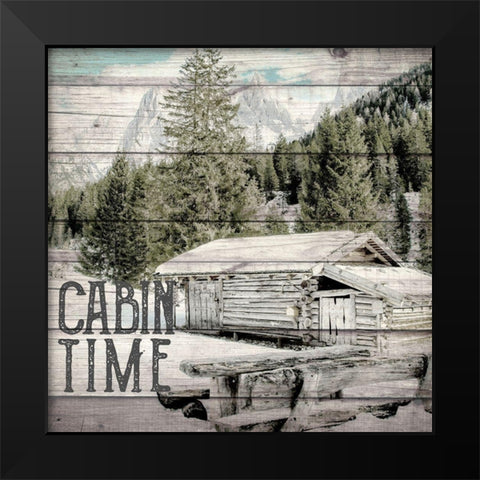 Cabin Time Black Modern Wood Framed Art Print by Allen, Kimberly