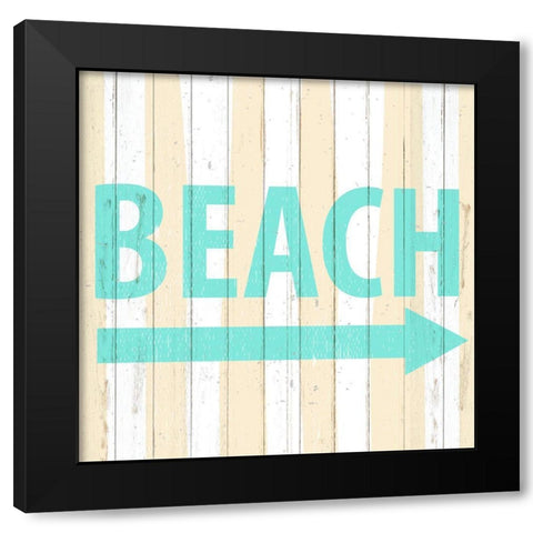 Beach Black Modern Wood Framed Art Print with Double Matting by Allen, Kimberly