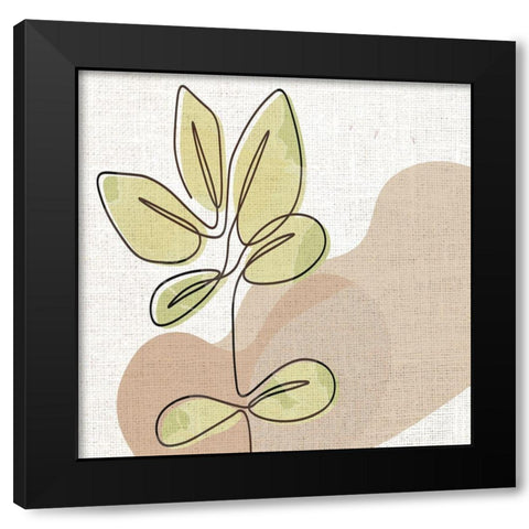 Linen Pressed 1 Black Modern Wood Framed Art Print by Allen, Kimberly