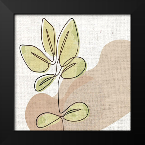 Linen Pressed 1 Black Modern Wood Framed Art Print by Allen, Kimberly