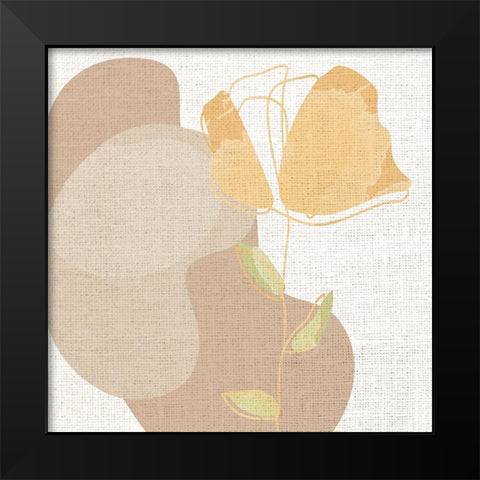 Linen Pressed 2 Black Modern Wood Framed Art Print by Allen, Kimberly