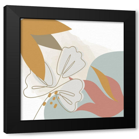 Soft Organics 1 Black Modern Wood Framed Art Print with Double Matting by Allen, Kimberly