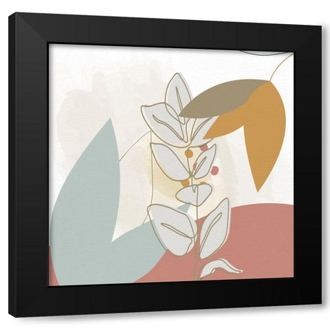 Soft Organics 2 Black Modern Wood Framed Art Print with Double Matting by Allen, Kimberly