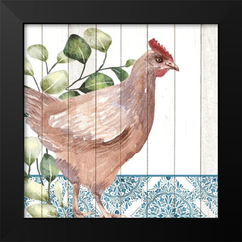 Poultry Farm 1 Black Modern Wood Framed Art Print by Allen, Kimberly