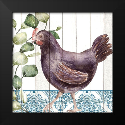 Poultry Farm 3 Black Modern Wood Framed Art Print by Allen, Kimberly