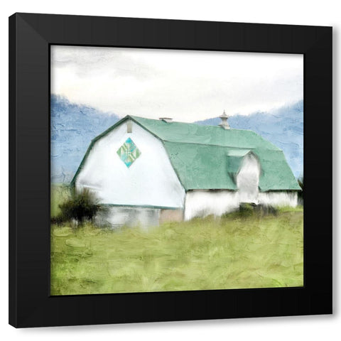 Green Acres Black Modern Wood Framed Art Print by Allen, Kimberly