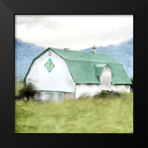 Green Acres Black Modern Wood Framed Art Print by Allen, Kimberly