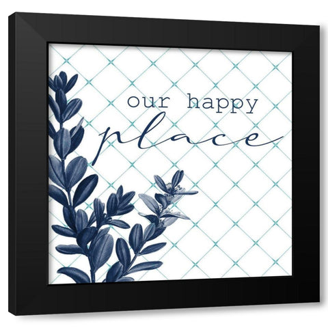 Happy Home 1 Black Modern Wood Framed Art Print with Double Matting by Allen, Kimberly