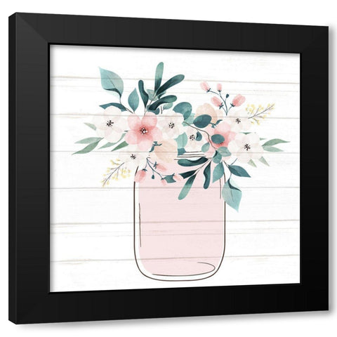 Floral Jar 2 Black Modern Wood Framed Art Print with Double Matting by Allen, Kimberly