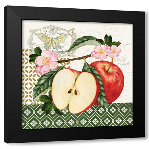 Apples 2 Black Modern Wood Framed Art Print by Allen, Kimberly