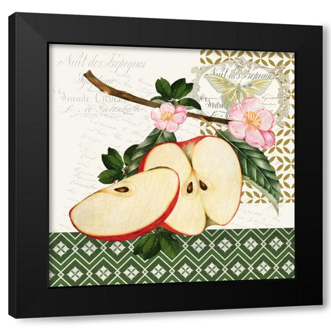 Apples 3 Black Modern Wood Framed Art Print by Allen, Kimberly