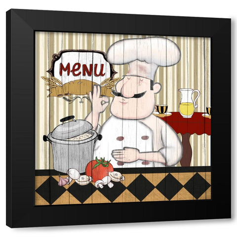 Chef 2 Black Modern Wood Framed Art Print with Double Matting by Allen, Kimberly