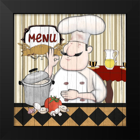 Chef 2 Black Modern Wood Framed Art Print by Allen, Kimberly