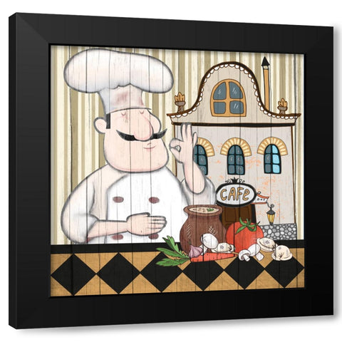 Chef 3 Black Modern Wood Framed Art Print by Allen, Kimberly