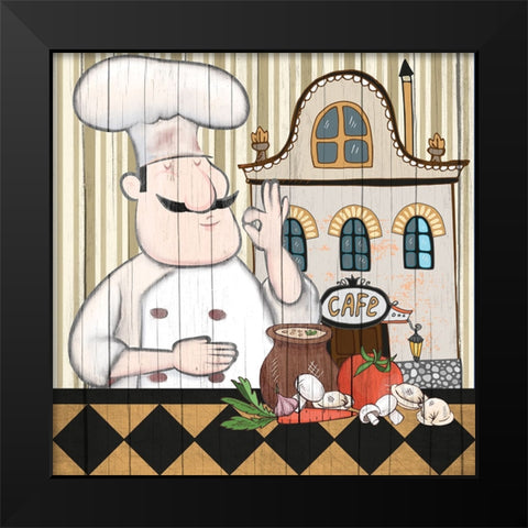 Chef 3 Black Modern Wood Framed Art Print by Allen, Kimberly
