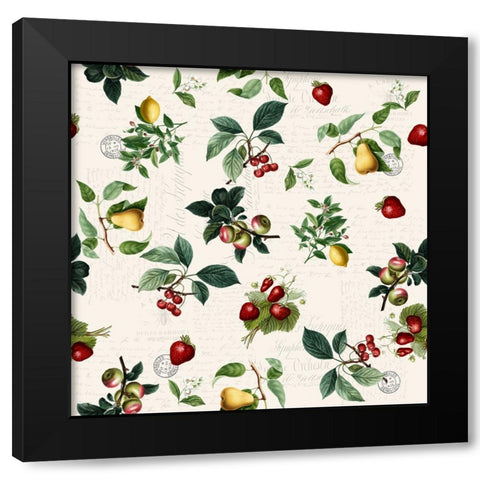 Fruit Picking Black Modern Wood Framed Art Print with Double Matting by Allen, Kimberly