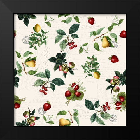 Fruit Picking Black Modern Wood Framed Art Print by Allen, Kimberly