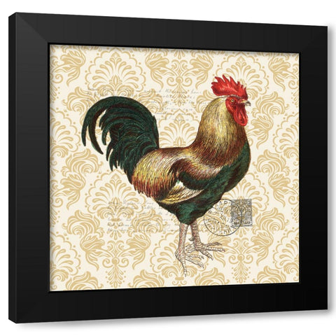 Rooster 2 Black Modern Wood Framed Art Print by Allen, Kimberly