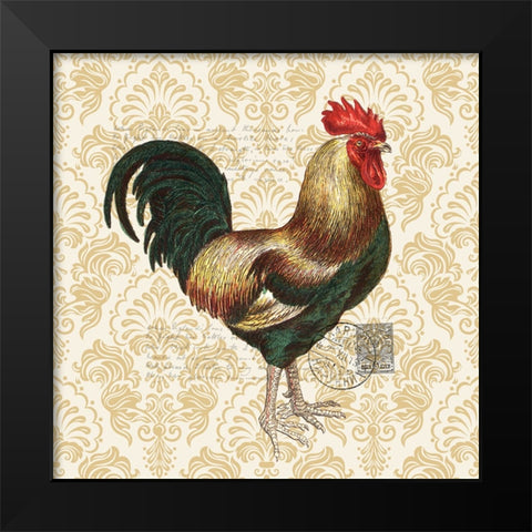Rooster 2 Black Modern Wood Framed Art Print by Allen, Kimberly