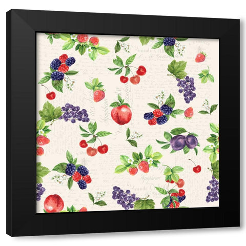 Summer Fruits Black Modern Wood Framed Art Print by Allen, Kimberly