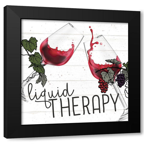 Liquid Therapy Black Modern Wood Framed Art Print by Allen, Kimberly