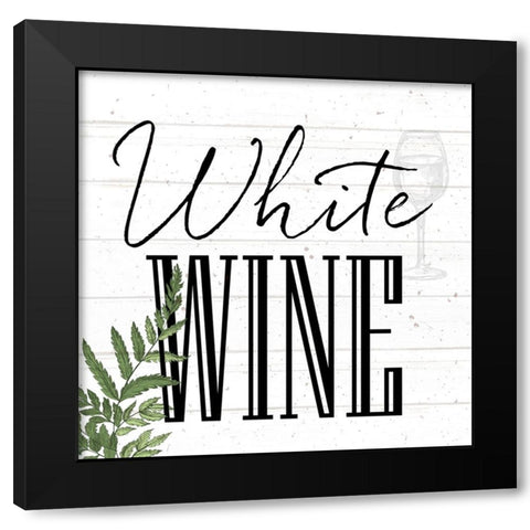 Wine Glass Ferns 2 Black Modern Wood Framed Art Print with Double Matting by Allen, Kimberly