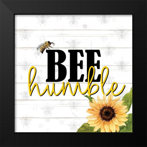Bee 1 Black Modern Wood Framed Art Print by Allen, Kimberly