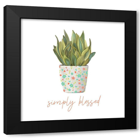 Greens 2 Black Modern Wood Framed Art Print by Allen, Kimberly