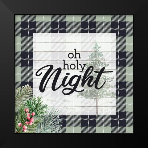 Oh Holy Night Black Modern Wood Framed Art Print by Allen, Kimberly