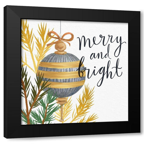 Merry and Bright Black Modern Wood Framed Art Print with Double Matting by Allen, Kimberly