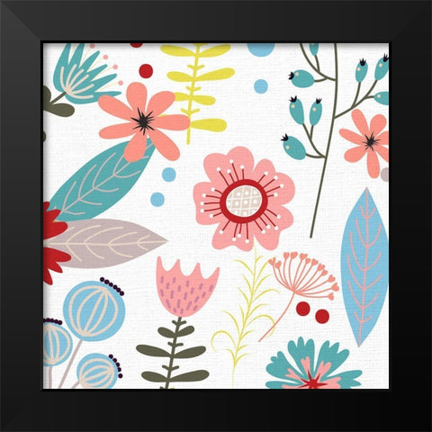Summer Floral 1 Black Modern Wood Framed Art Print by Allen, Kimberly