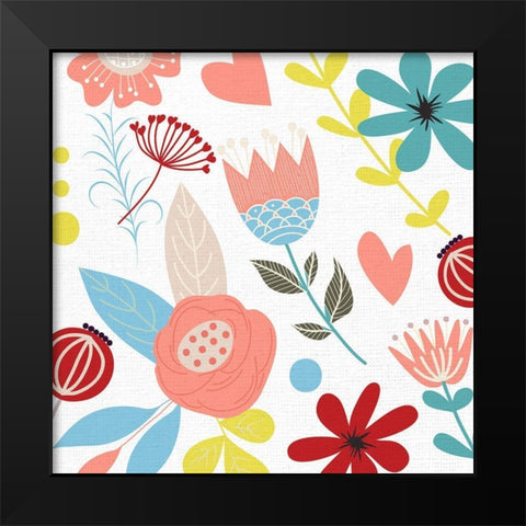 Summer Floral 2 Black Modern Wood Framed Art Print by Allen, Kimberly