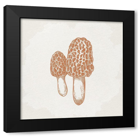 Mushroom Love 3 Black Modern Wood Framed Art Print with Double Matting by Allen, Kimberly