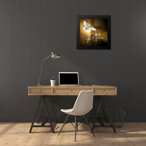 He is Risen Black Modern Wood Framed Art Print by Allen, Kimberly