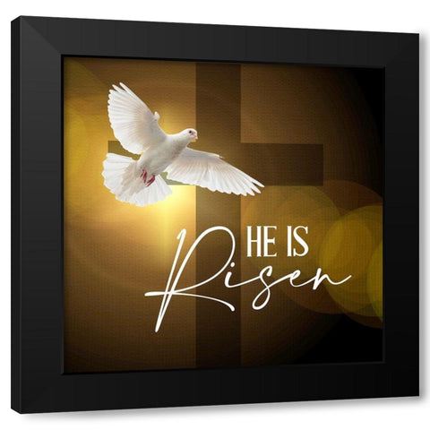 He is Risen Black Modern Wood Framed Art Print by Allen, Kimberly