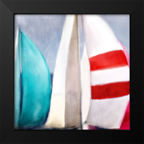 Lets Sail Black Modern Wood Framed Art Print by Allen, Kimberly
