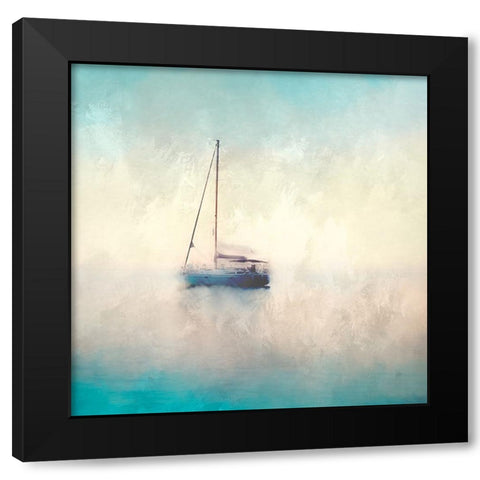 Sunset Sail Black Modern Wood Framed Art Print with Double Matting by Allen, Kimberly