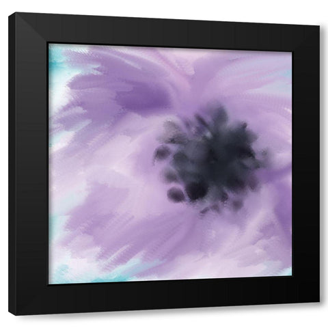 Purple Strokes Black Modern Wood Framed Art Print with Double Matting by Allen, Kimberly