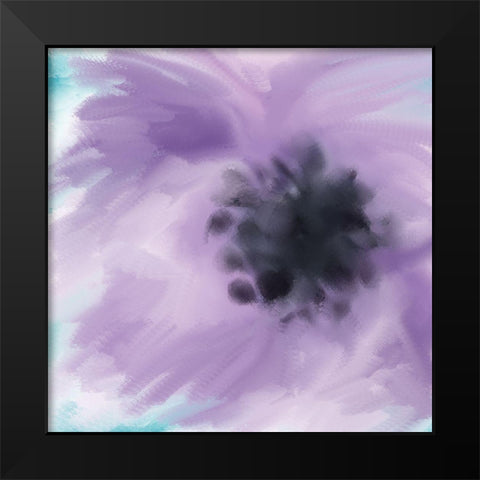 Purple Strokes Black Modern Wood Framed Art Print by Allen, Kimberly