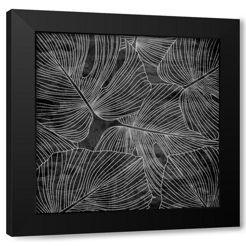 Monstera 2 Black Modern Wood Framed Art Print with Double Matting by Allen, Kimberly