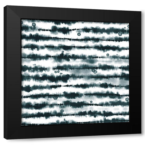 Shibori 1 Black Modern Wood Framed Art Print with Double Matting by Allen, Kimberly