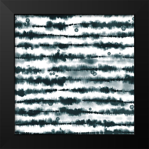 Shibori 1 Black Modern Wood Framed Art Print by Allen, Kimberly