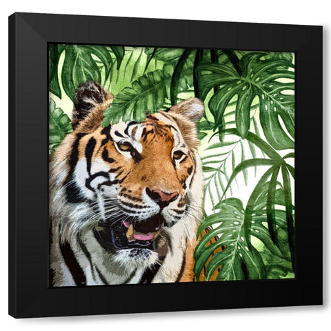 Jungle Eyes 1 Black Modern Wood Framed Art Print by Allen, Kimberly