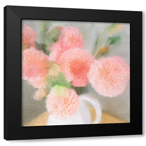 Pink Carnations Black Modern Wood Framed Art Print with Double Matting by Allen, Kimberly