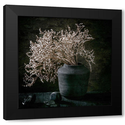 Stone Vase Shadow Black Modern Wood Framed Art Print with Double Matting by Allen, Kimberly