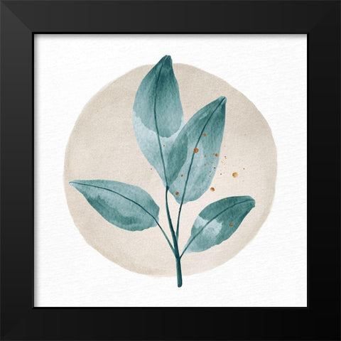 Pressed Leaf 2 Black Modern Wood Framed Art Print by Allen, Kimberly