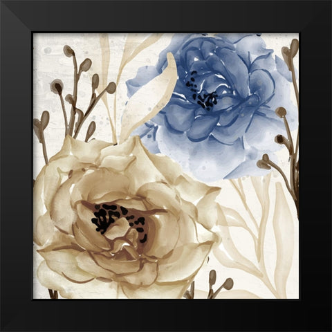 Blue Notes 1 Black Modern Wood Framed Art Print by Allen, Kimberly