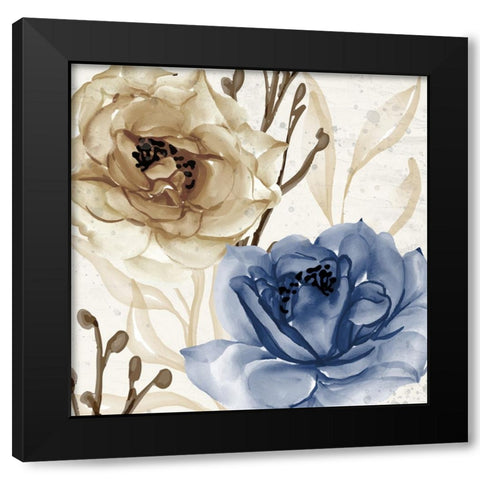 Blue Notes 2 Black Modern Wood Framed Art Print by Allen, Kimberly